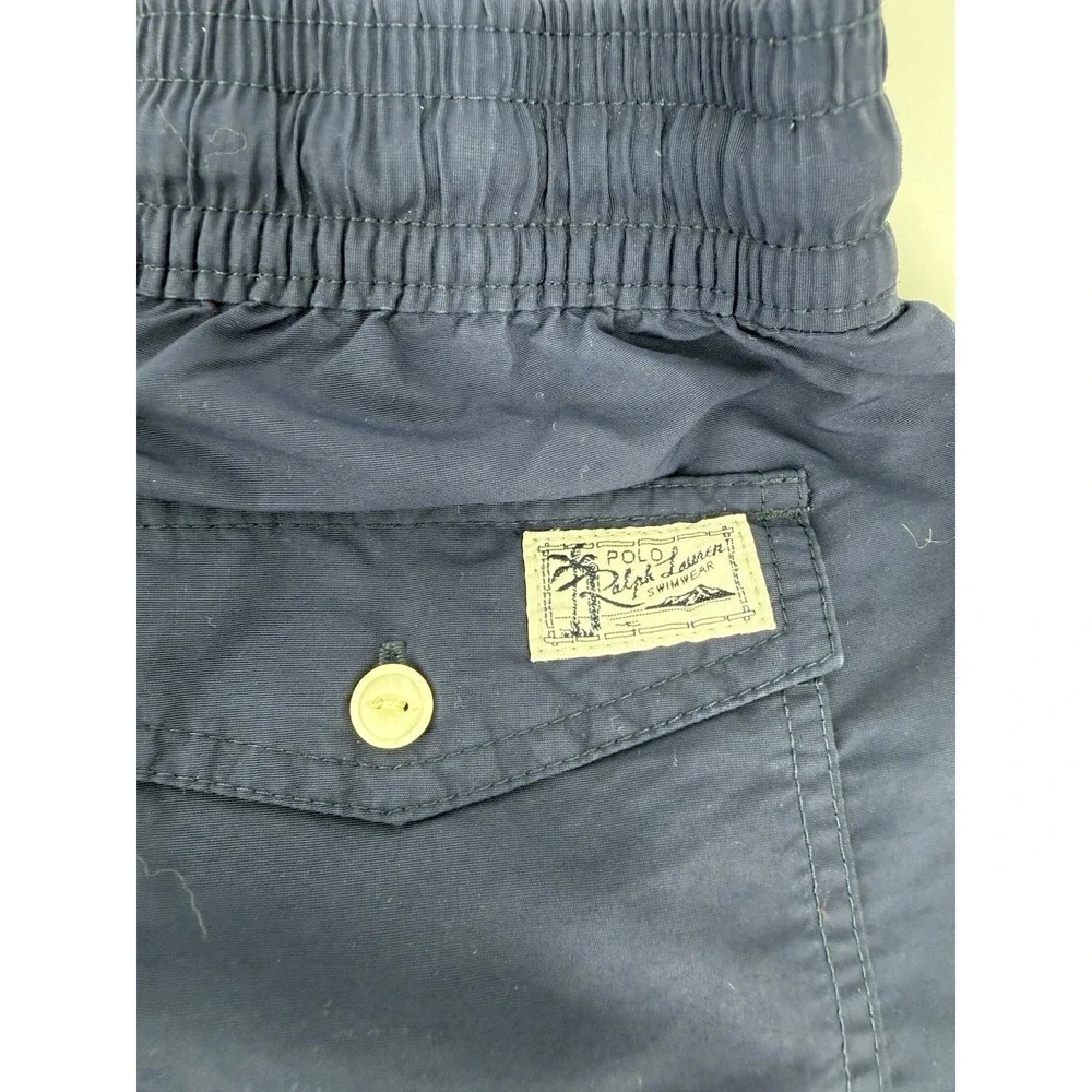 Polo Ralph Lauren Swim Shorts Men's Trunks Dark Blue Navy Pockets Sz Medium